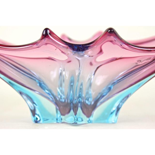 Vintage Murano Sommerso Glass Bowl, 1960 For Sale - Image 3 of 18