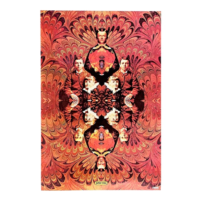 Peter Max Pop Art Poster 13 Siblings 1970 For Sale