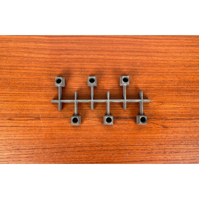 Mid-Century Modern Mid-Century Danish Brutalist Cast Iron Candleholder by Jens H. Quistgaard for Paro, 1960s For Sale - Image 3 of 13