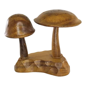 Vintage Genuine Monkey Pod Mushroom Wood Carved Toothpick Holder Philippines