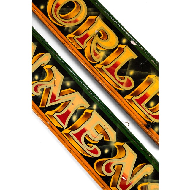 Vintage Fairground Signs, Set of 2 For Sale - Image 10 of 14