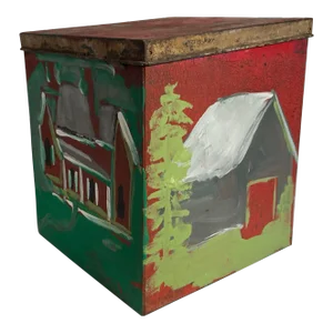 Jimmy Lee Sudduth Folk Art Painted Box