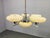 Art Deco Chrome Chandelier with 6 Opaline Glass Shades, 1930s For Sale - Image 4 of 14