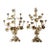 Antique Brass Candelabras Pair For Sale