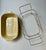1983 Modern Pfaltzgraff Yellow Ceramic Baker & Brass Holder For Sale - Image 11 of 16