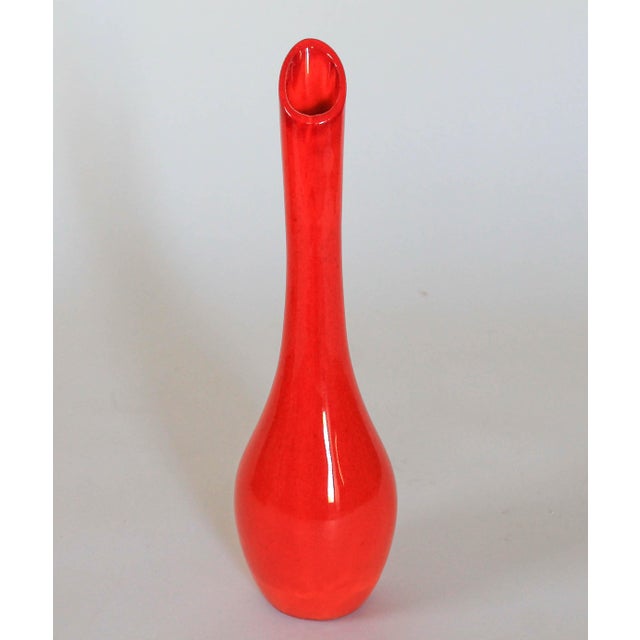 Mid Century Orange Ceramic Vase Chairish