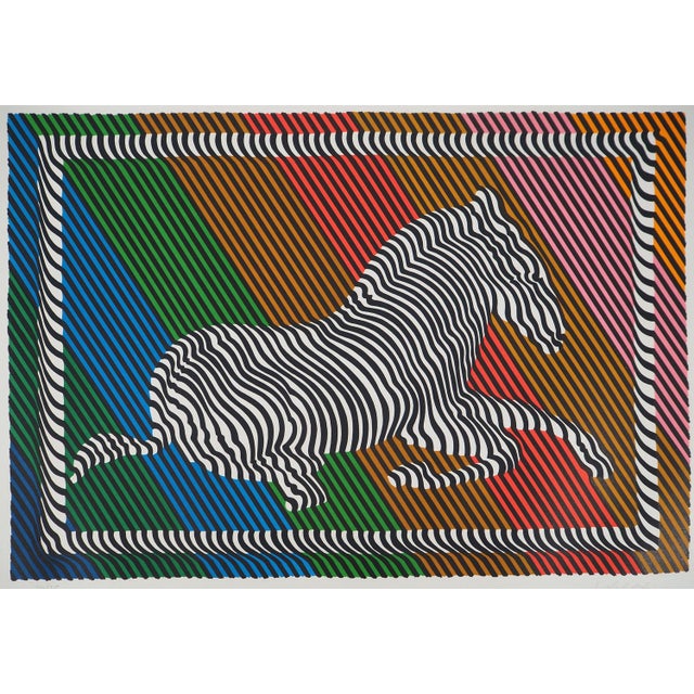 Victor Vasarely, Kinetic Composition, Zebra, Original Screenprint For Sale - Image 6 of 6