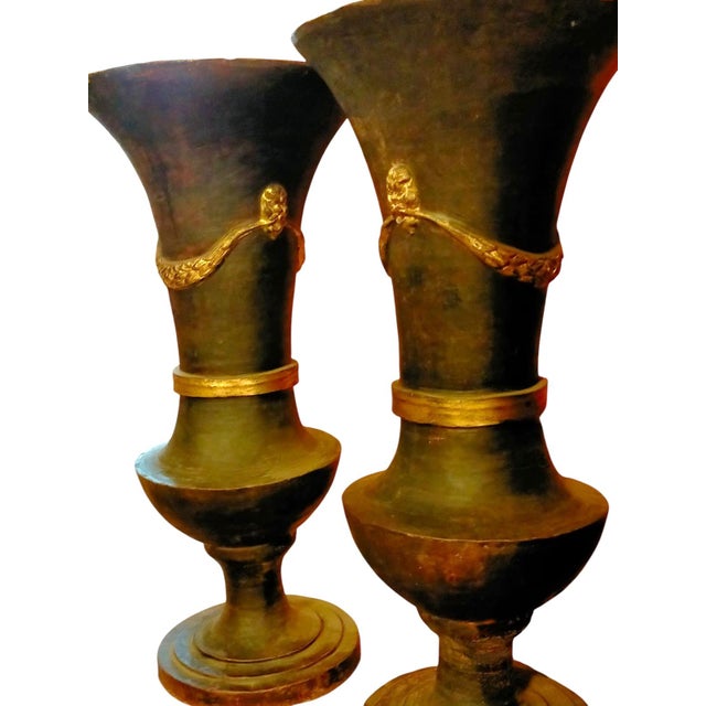 Neoclassical Tuscan Vases, Set of 2 For Sale - Image 3 of 7