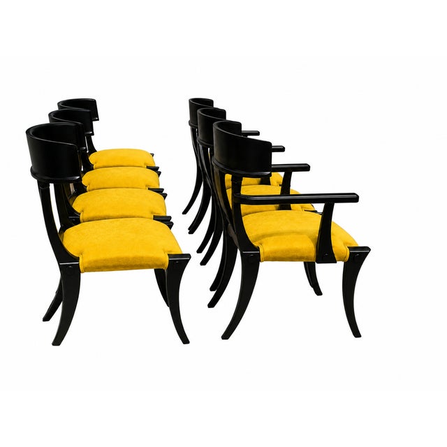Modern Mid-Century Style Klismos Chairs - Set of 8 For Sale - Image 4 of 6