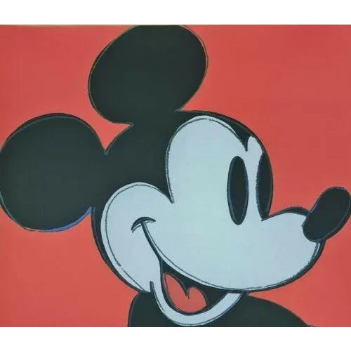 Vintage After Andy Warhol Mickey Mouse Lithograph Numbered and Signed on Plate For Sale - Image 4 of 13