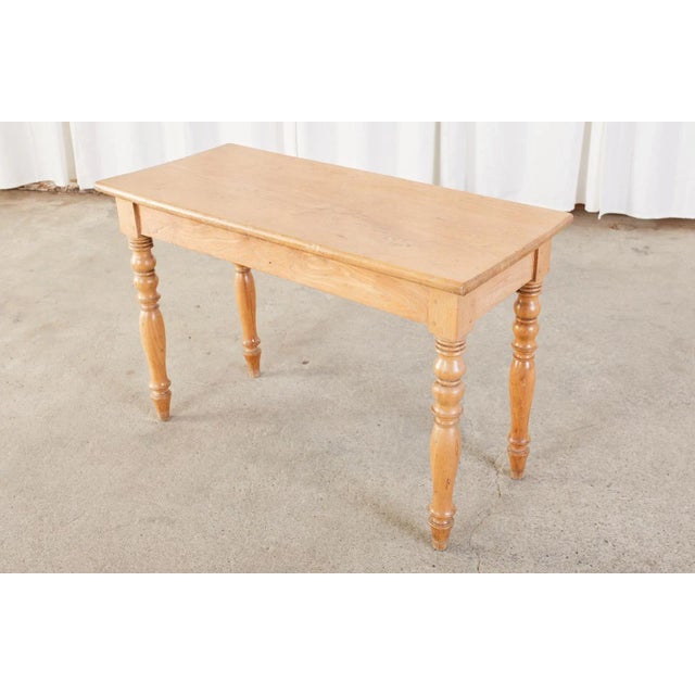 19th Century Country French Fruitwood Farmhouse Console Table For Sale - Image 11 of 13