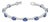 18k Gold Blue Sapphire 3.62ct & Diamond 0.39ct Bracelet For Sale
