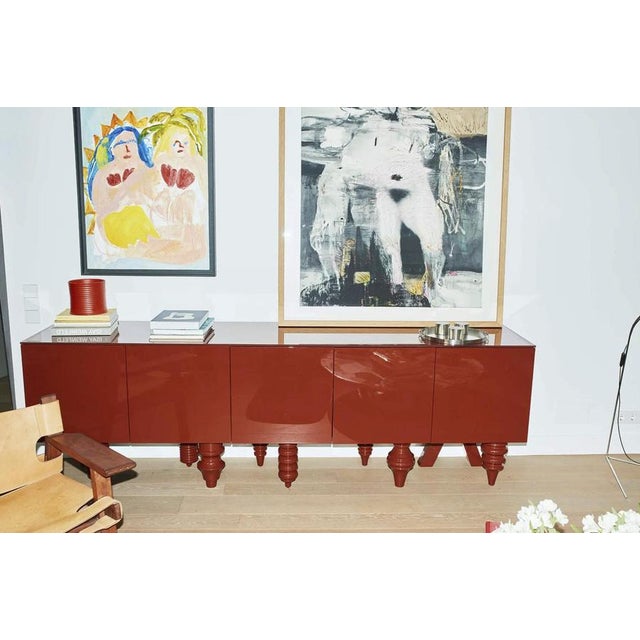 3M Multileg Cabinet in Berry Red Lacquer by Jaime Hayon for BD Barcelona For Sale - Image 11 of 14