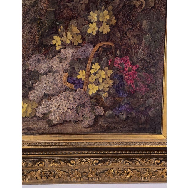 1900 - 1909 Large Still Life by Vincent Clare, England Circa 1900 With 19th-Century Frame For Sale - Image 5 of 7
