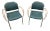 Italian Blue Mid Century Designer Office Chairs by Giancarlo Peretti- A Pair For Sale