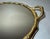 Contemporary Gold Metal Faux Bamboo Round Mirror Tray With Side Handles For Sale - Image 3 of 8