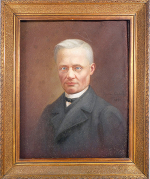 Rosa Catella, Portrait of a Man, 1891, Pastel on Paper, Framed