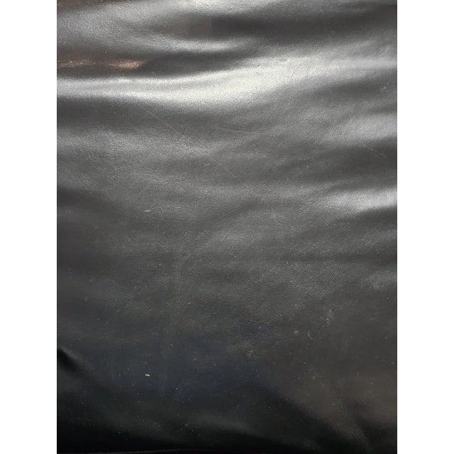 Animal Skin Late 20th Century Southwood Large Black Leather Club Arm Chair Made in North Carolina For Sale - Image 7 of 8