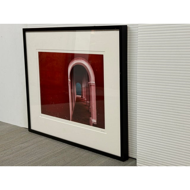 Mexican Jeffrey Becom Maya Color Red Architecture Ltd. Ed. Photograph, Signed For Sale - Image 3 of 12