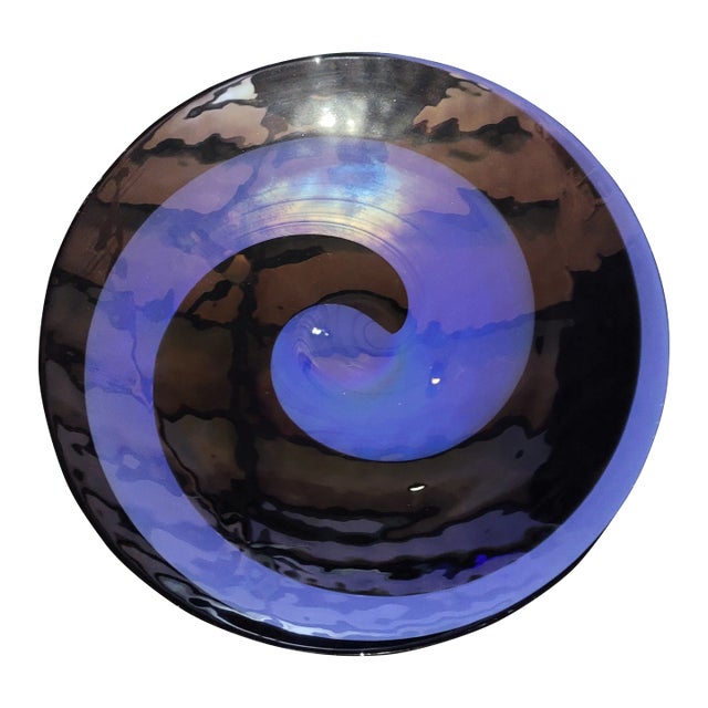 Vintage Ferro Murano Art Glass With Swirl For Sale