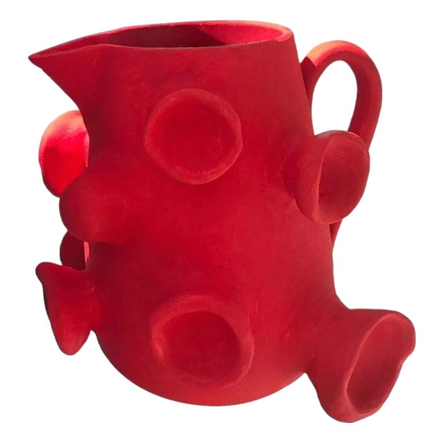 Puff Sculpture in Ceramic by Liliana Silva For Sale