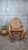 Steam-bent beechwood rocking chair in the pure Thonet tradition. The seat and elongated oval back are upholstered in fine...
