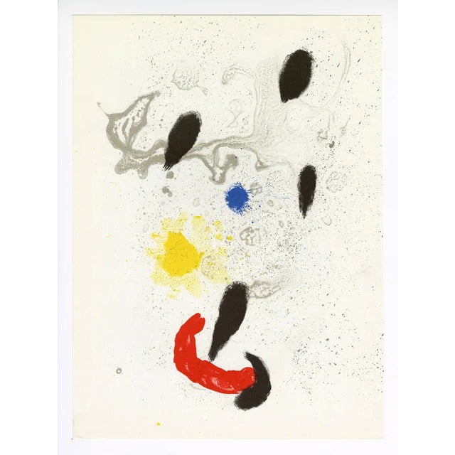 Joan Miro Original Lithograph Dm04139 Derriere Le Miroir 1963 For Sale