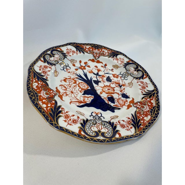 Royal Crown Derby Porcelain Antique English Royal Crown Derby Dinner Plate, C. 1901 For Sale - Image 4 of 12