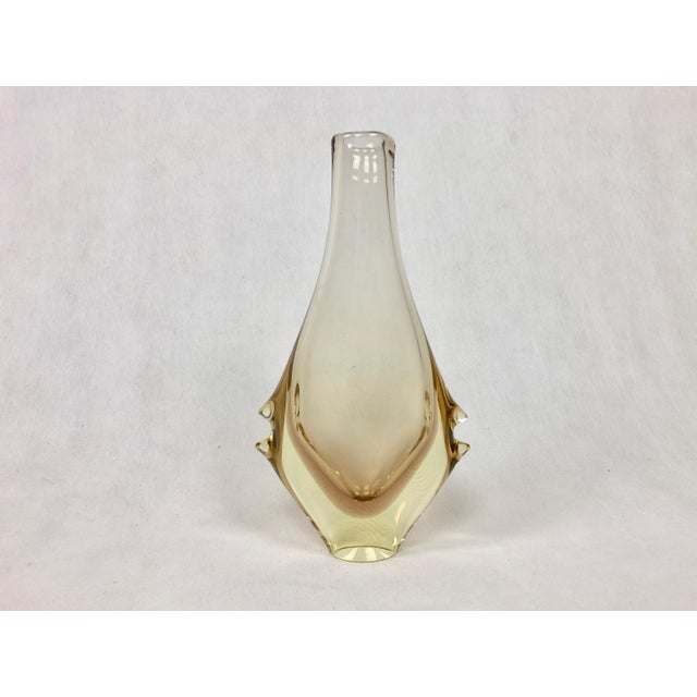 Bohemian Glass Vase attributed to Miroslav Klinger for Železný Brod, 1960s For Sale - Image 6 of 8