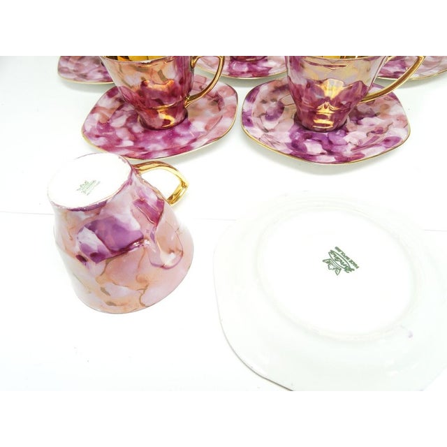 Art Deco Tycjan Coffee Set from Karolina, Poland, 1960s, Set of 15 For Sale - Image 6 of 16