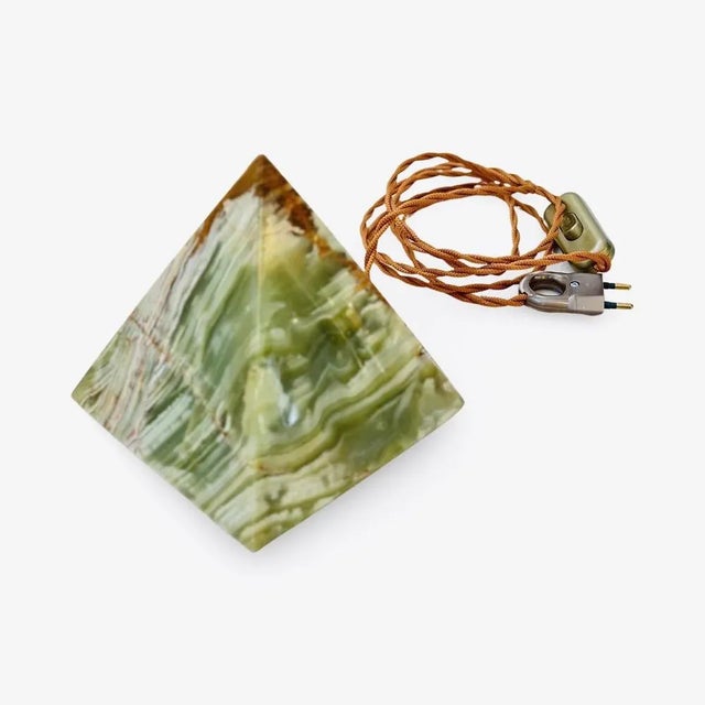 Marble Pyramid Table Lamp For Sale - Image 11 of 11