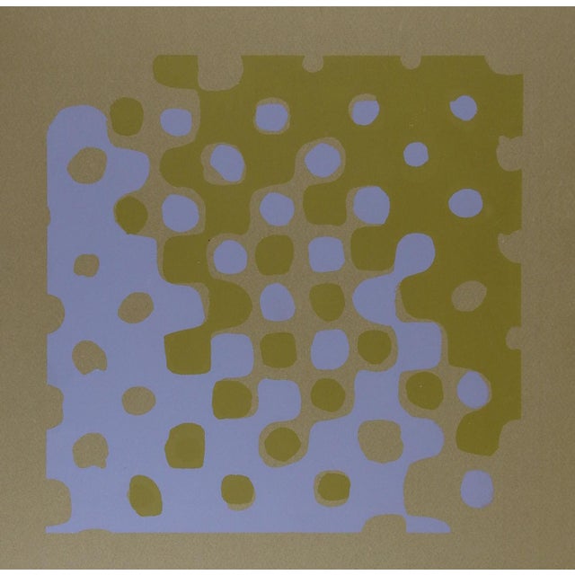Serigraph poster on light brown illustration board. Op art graphic for An Evening of Experimental Films, sponsored by the...
