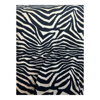 Clarence House Italian Silk Velvet Zebra Textile For Sale