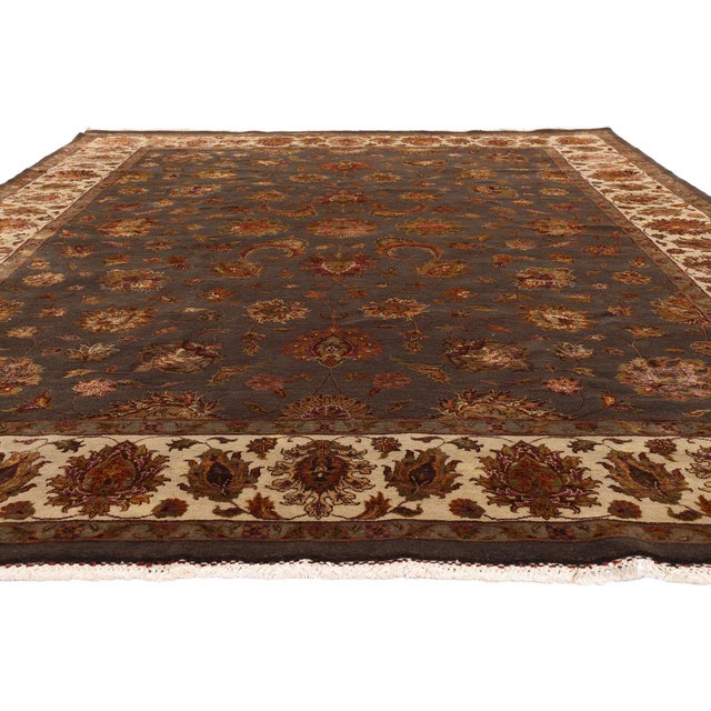 Indian Vintage Indian Agra Rug, 08'11 X 11'08 For Sale - Image 3 of 10