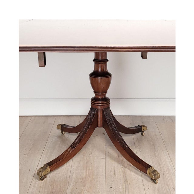 Large English Dining Table, Mahogany With Satinwood, 19th Century and Later For Sale In San Francisco - Image 6 of 12