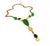This Leaderline necklace is crafted from 18k rose gold featuring a beaded and carved jade centerpiece with pearls an...