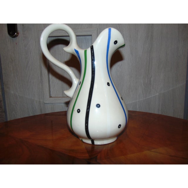 Mid-Century Modern Vintage Porcelain Jug For Sale - Image 3 of 6