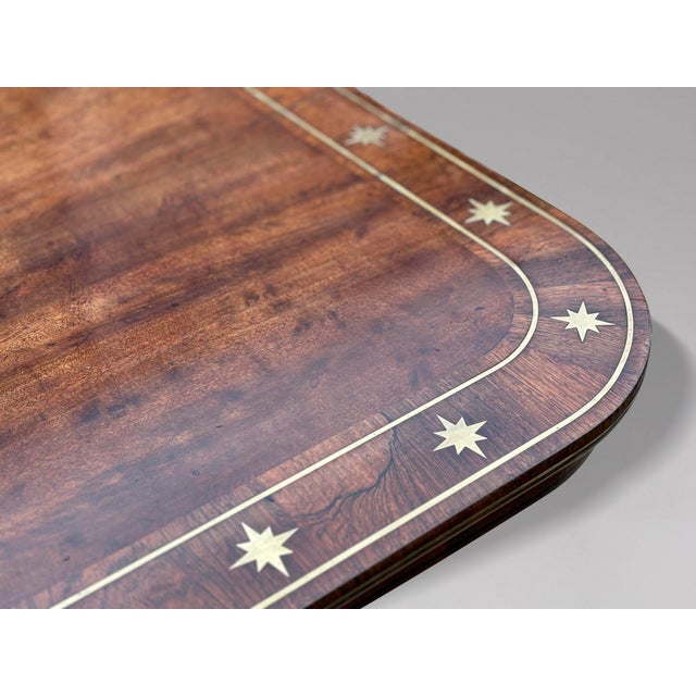 George III Mahogany and Brass Inlay Centre Table, 1790s For Sale - Image 10 of 15