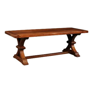 Early 20th Century French Dining Table with Trestle Legs