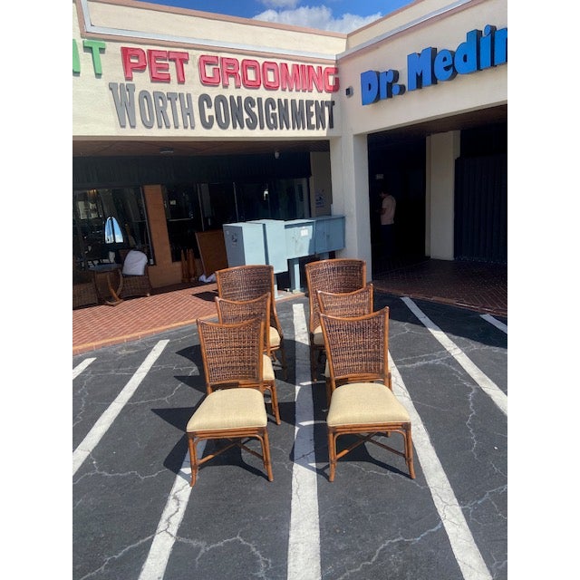 Brown Grenadine Rectangular Dining Table With Six Chairs by Tommy Bahama For Sale - Image 8 of 14