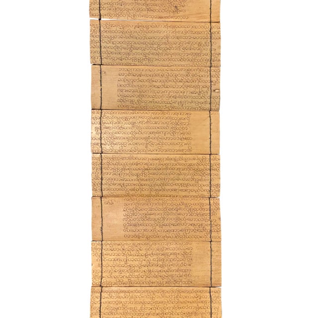 Burmese Buddhist Parabaik Folding Manuscript For Sale In Chicago - Image 6 of 6