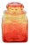 Amber to Red Ombré Glass Lidded Jar For Sale