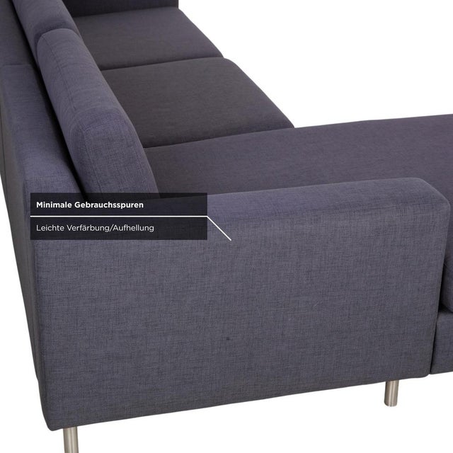 Gray Scandinavian Fabric Corner Sofa in Grey Blue from Bolia For Sale - Image 8 of 15