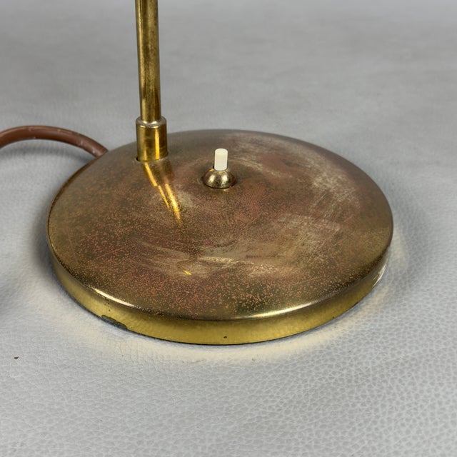 Forest Green Green and White Brass and Murano Glass Table Lamp from Valenti Luce, 1970s For Sale - Image 8 of 14