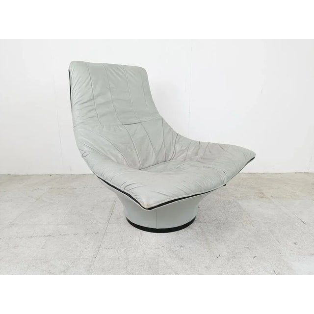 1970s Vintage Leather Lounge Chair attributed to Gerard Van Den Berg for Montis, 1970s For Sale - Image 5 of 10