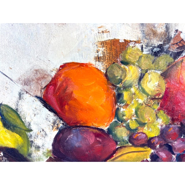 1960s Still Life of Fruit on Table Style of Paul Cézanne by Dorothy Milne Eggen For Sale - Image 5 of 8