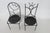Metal Candle Holders Pair of 2 Decorative Chair Wire Design Black Finish 5037b For Sale In Miami - Image 6 of 14