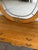 Vintage Danish Oak Entryway Console Table & Oval Mirror Set With Brass Details For Sale - Image 4 of 10