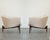 Set of MCM Walnut Tripod Lounge Chairs in Wool, C. 1950s For Sale - Image 4 of 8