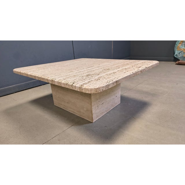 Vintage Travertine Coffee Table, 1970s For Sale - Image 4 of 11